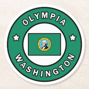 Olympia Washington Runder Pappuntersetzer