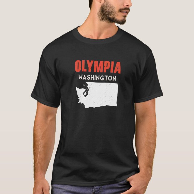 Olympia Washington USA State America Travel Washin T-Shirt (Vorderseite)