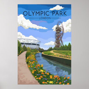 Olympiapark London Reiseplakat Poster