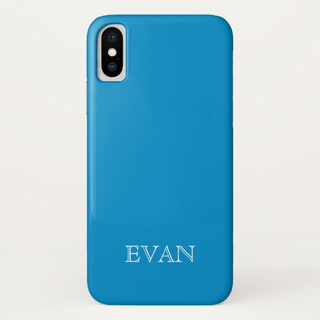 OLYMPIC BLUE Solid Background iPhone X Fall Case-Mate iPhone Hülle (Rückseite)