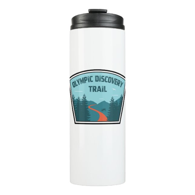 Olympic Discovery Trail Washington Staat Thermosbecher (Vorderseite)