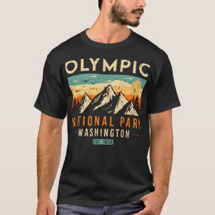 Olympic Est 1938 Washington Retro Nationalpark T-Shirt