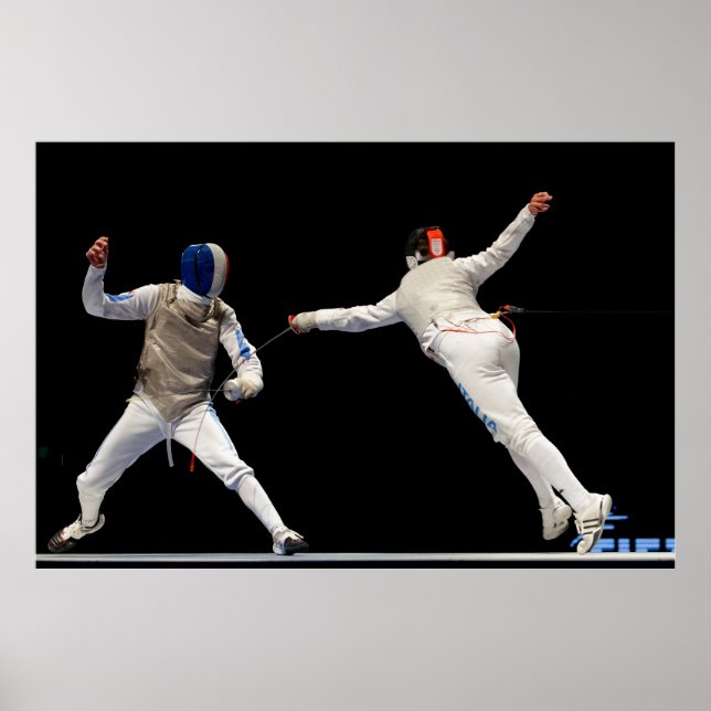 Olympic Fencing Lunge and Parry Poster (Vorne)