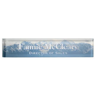 Olympic Mountains Desk Namplate Namensplakette