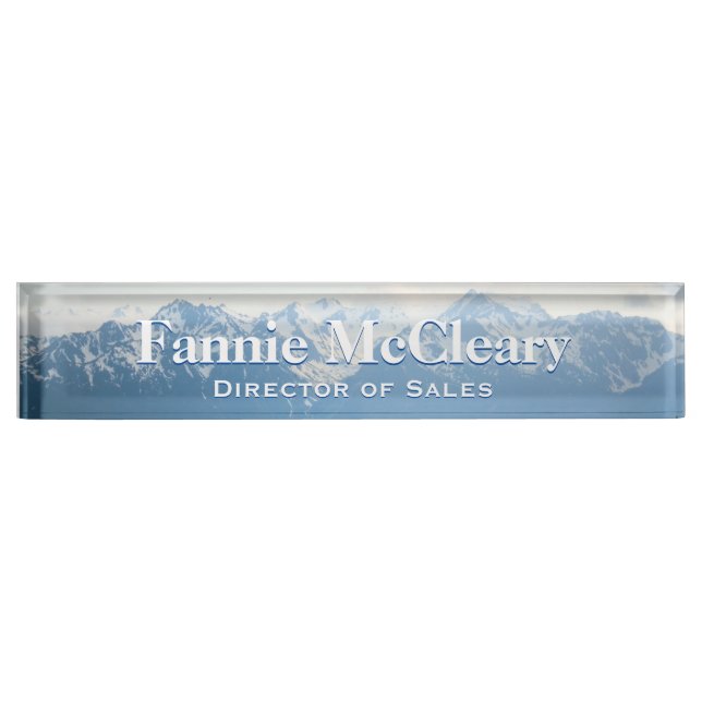 Olympic Mountains Desk Namplate Namensplakette (Vorderseite)