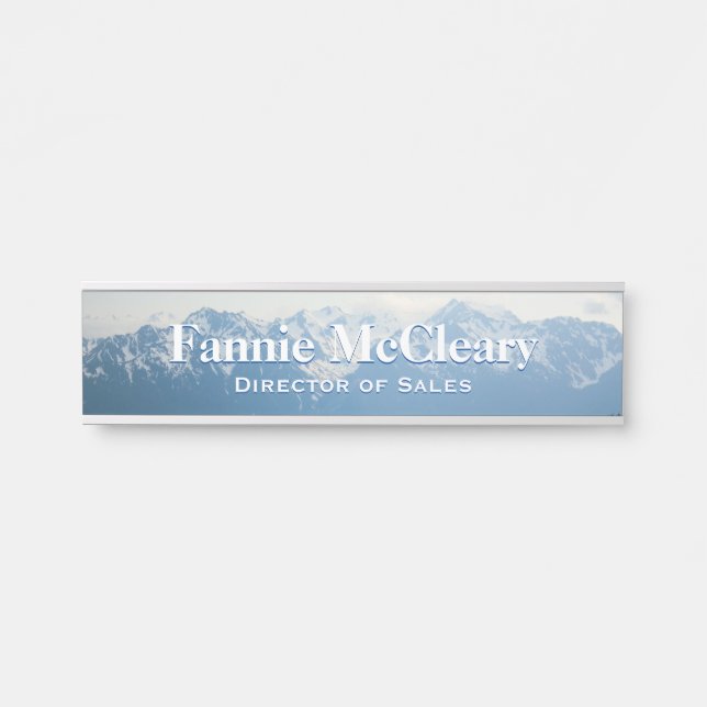 Olympic Mountains Desk Namplate Türschild (Vorderseite )