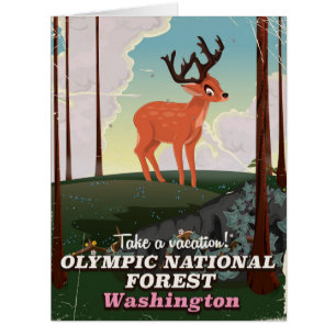 Olympic National Forest USA Reiseplakat