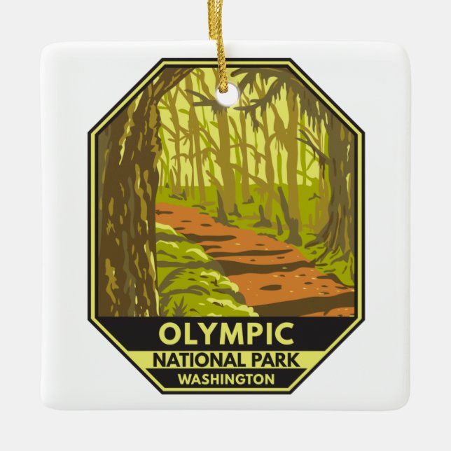 Olympic National Park Hoh Rainforest Washington Keramikornament (Vorderseite)