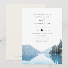 OLYMPIC NATIONAL PARK Mountain Lake Wedding Einladung