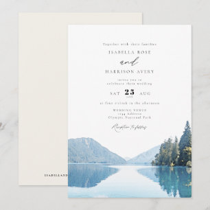 OLYMPIC NATIONAL PARK Mountain Lake Wedding Einladung