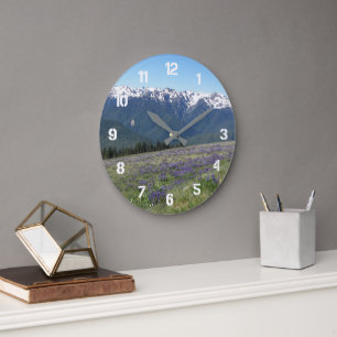 Olympic-Nationalpark-Landschaft Große Wanduhr