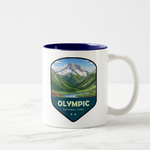 Olympic-Nationalpark-Schild Zweifarbige Tasse