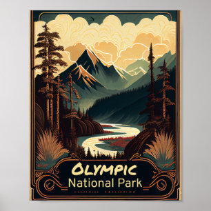 Olympic-Nationalpark Vintage Poster