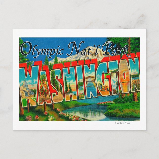 Olympic Nat'l Park, Washington Postkarte (Vorderseite)
