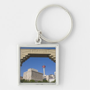 Olympic Plaza und Calgary Tower, Alberta, Kanada Schlüsselanhänger