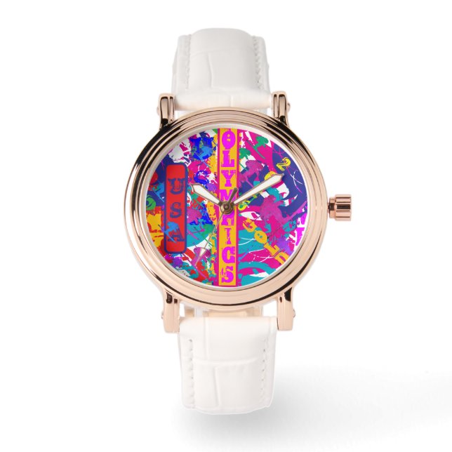 OLYMPIC SKIING ARMBANDUHR (Vorderseite)