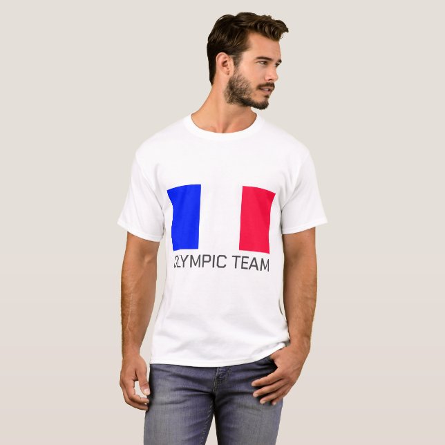 OLYMPIC TEAM Flag T - Shirt (Frankreich) (Vorne ganz)