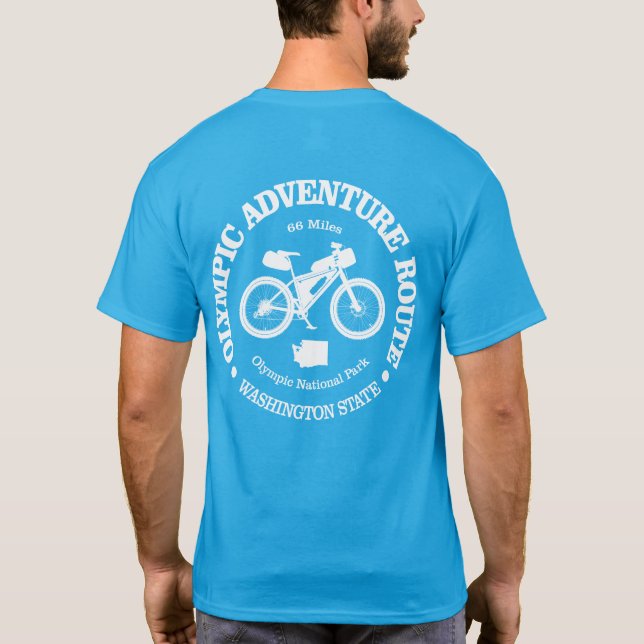 olympische Abenteuerroute (Radfahren) T-Shirt (Rückseite)