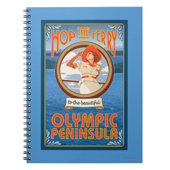 Olympische Halbinsel, Washington Hop the Ferry Notizblock (Vorderseite)