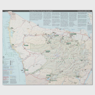 Olympische Nationalparkkarte (2010) Geschenkpapier