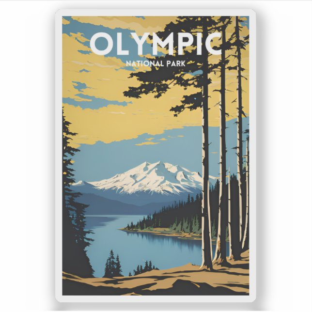 Olympischer Nationalpark Aufkleber (Vorderseite)