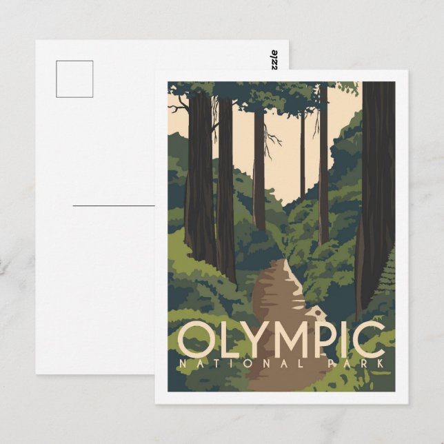 Olympischer Nationalpark - Ausstellungsort Postkarte (Vorne/Hinten)