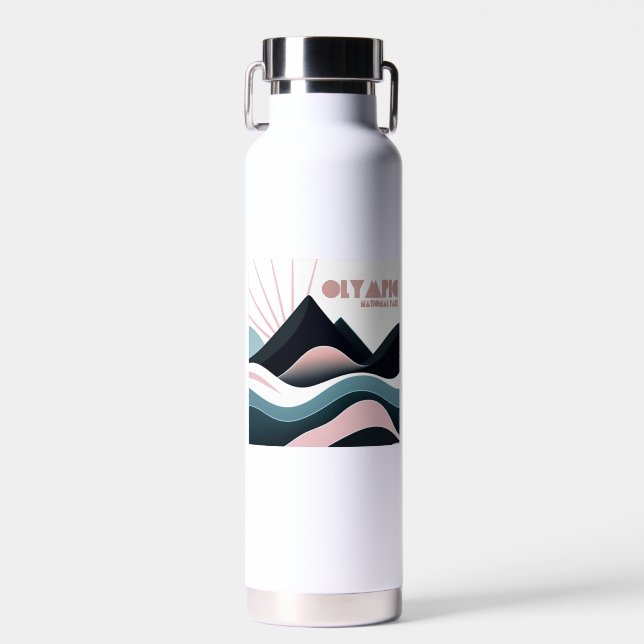 Olympischer Nationalpark: Farbenfrohe Hügel Trinkflasche (Vorne)