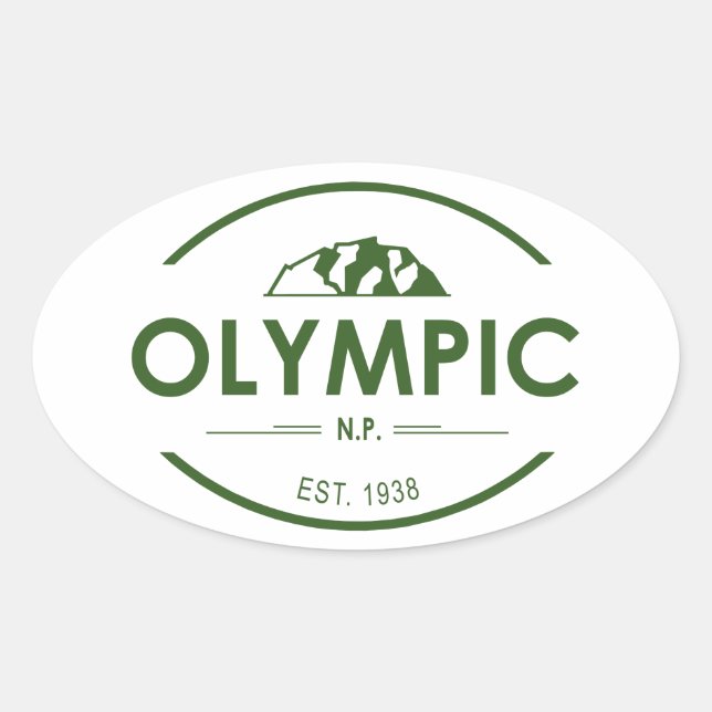 Olympischer Nationalpark Ovaler Aufkleber (Vorderseite)