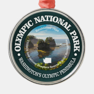 Olympischer Nationalpark Silbernes Ornament
