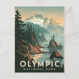 Olympischer Nationalpark Vintag Postkarte