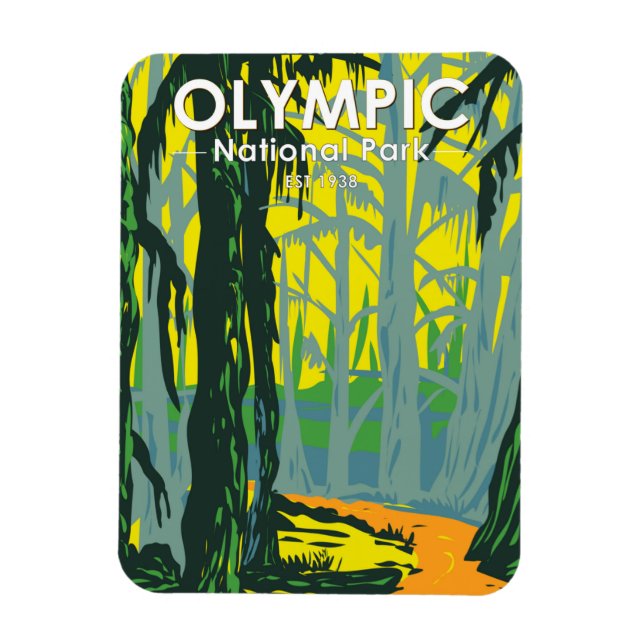 Olympischer Nationalpark Washington Hoh Rainforest Magnet (Vertikal)