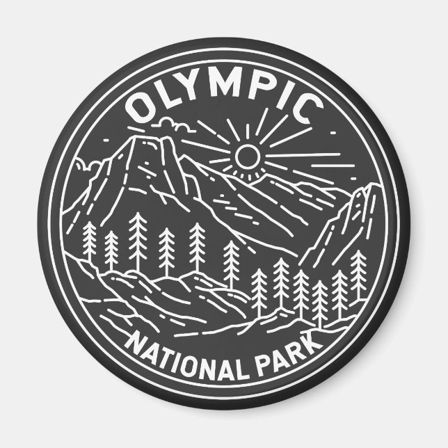 Olympischer Nationalpark Washington Monoline Magnet (Vorne)