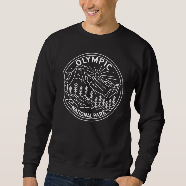 Olympischer Nationalpark Washington Monoline Sweatshirt (Vorderseite)