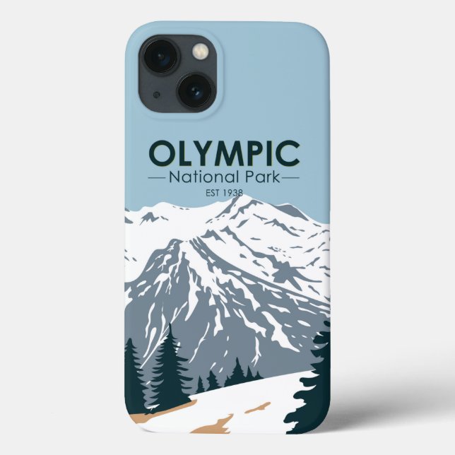 Olympischer Nationalpark Washington Vintag Case-Mate iPhone Hülle (Rückseite)