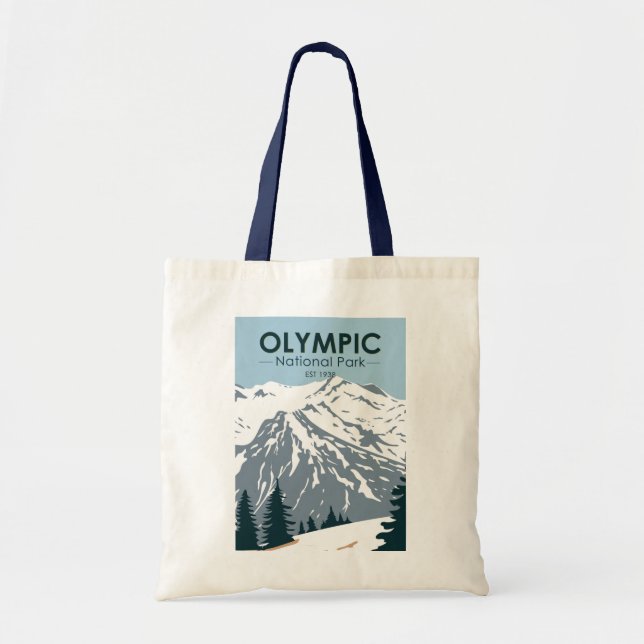 Olympischer Nationalpark Washington Vintag Tragetasche (Vorne)