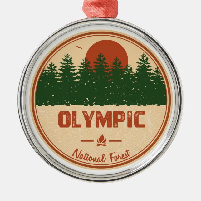 Olympischer Nationalwald Ornament Aus Metall (Vorne)
