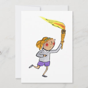 Olympischer Torch Einladung