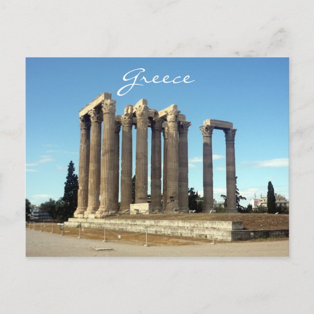 olympischer Zeus Postkarte (Vorderseite)