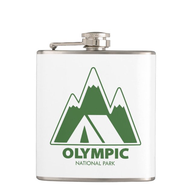 Olympisches Nationalpark-Camping Flachmann (Vorderseite)