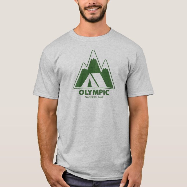 Olympisches Nationalpark-Camping T-Shirt (Vorderseite)