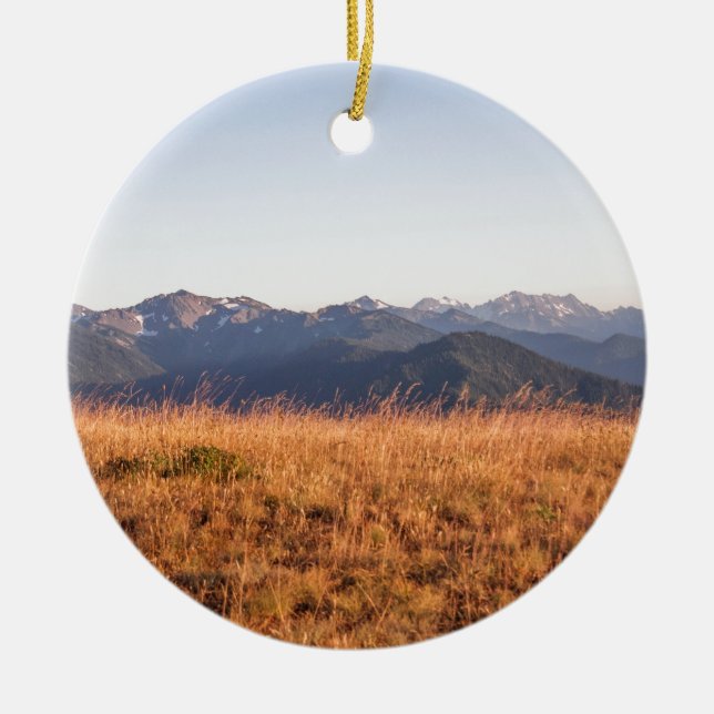 Olympisches Nationalpark-Geschenk Hurrikan-Ridges Keramik Ornament (Vorne)