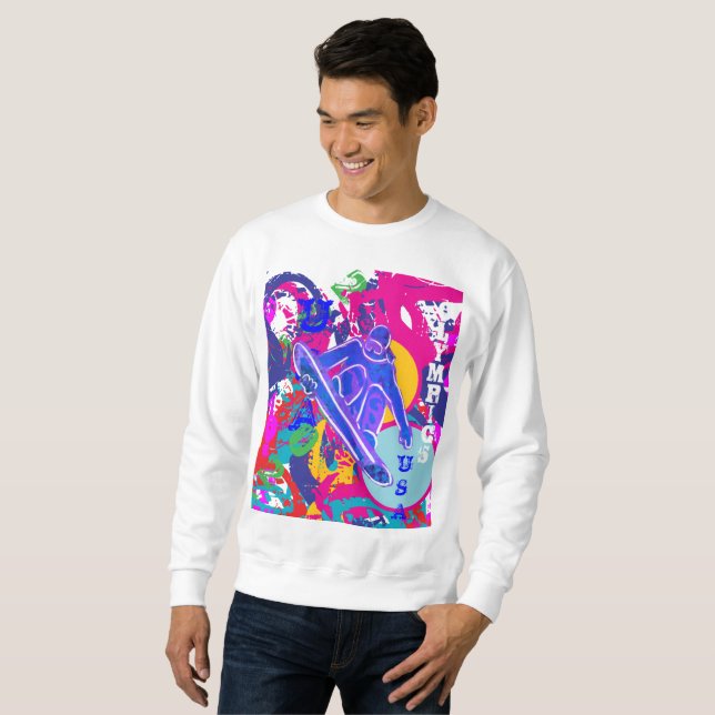 OLYMPISCHES SNOWBOARDEN  SWEATSHIRT (Vorne ganz)