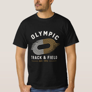 Olympisches Track-Feld-Logo Est 1972 Retro-Laufsti T-Shirt