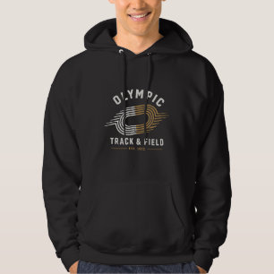 Olympisches Track-Feld-Logo im Retro-Stil von 1972 Hoodie