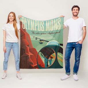 Olympus Mons auf dem Mars: Höchster Vulkan im Sonn Fleecedecke