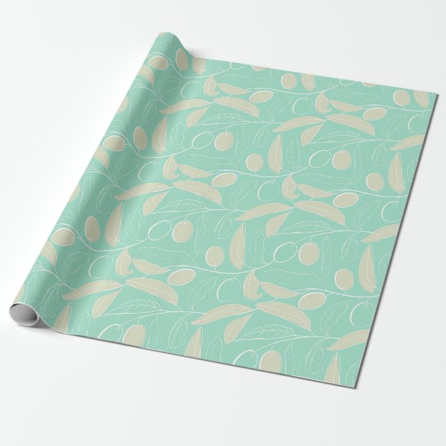 Ölzweig Geschenkpapier (Ungerollt)