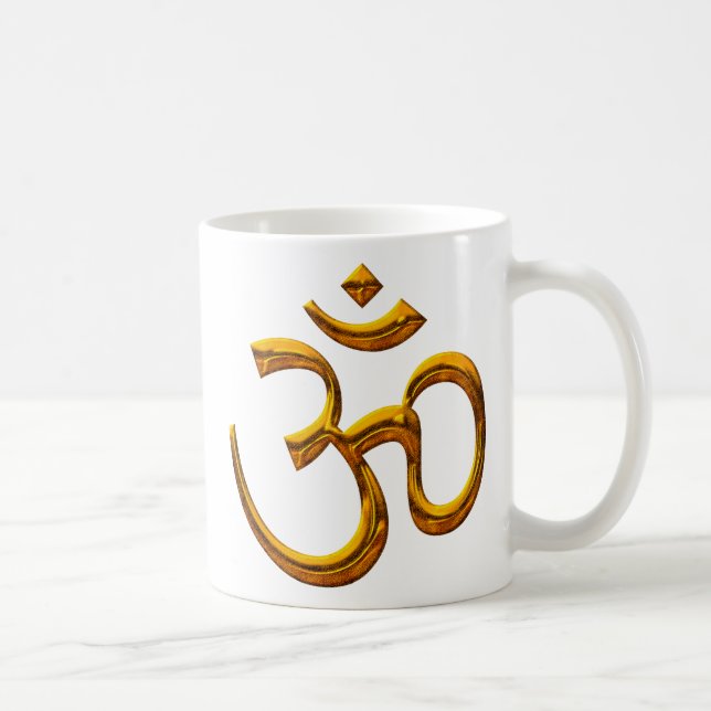 OM, Altgoldeffekt-/Mug-Größe 11oz Kaffeetasse (Rechts)