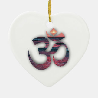 OM am Ozean Yoga Keramik Ornament
