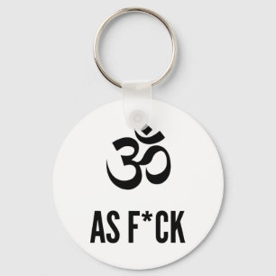 Om As Fck Yoga und Meditation Schlüsselanhänger