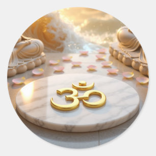 OM - AUM - ZEN BUDDHISM RUNDER AUFKLEBER
